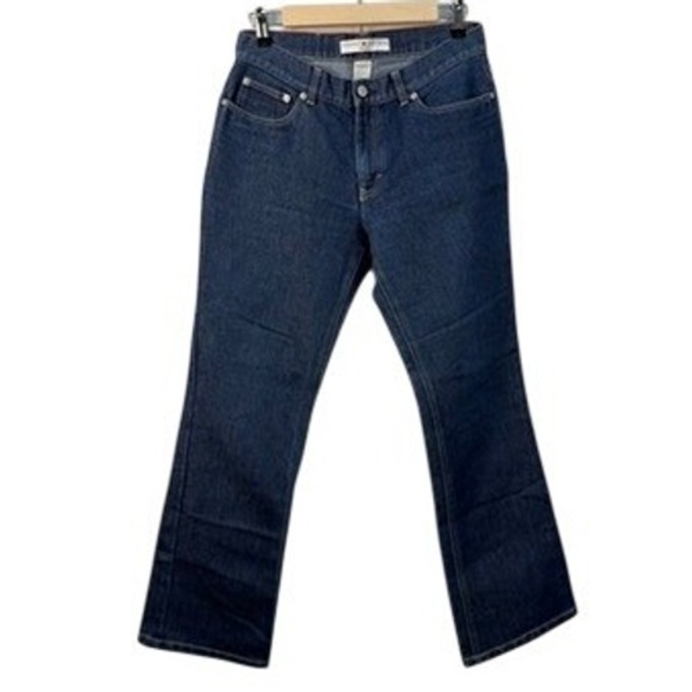 Tommy Hilfiger Womens Size 6 Dark Wash Bootcut Jeans Blue Denim Y2K Mid Rise